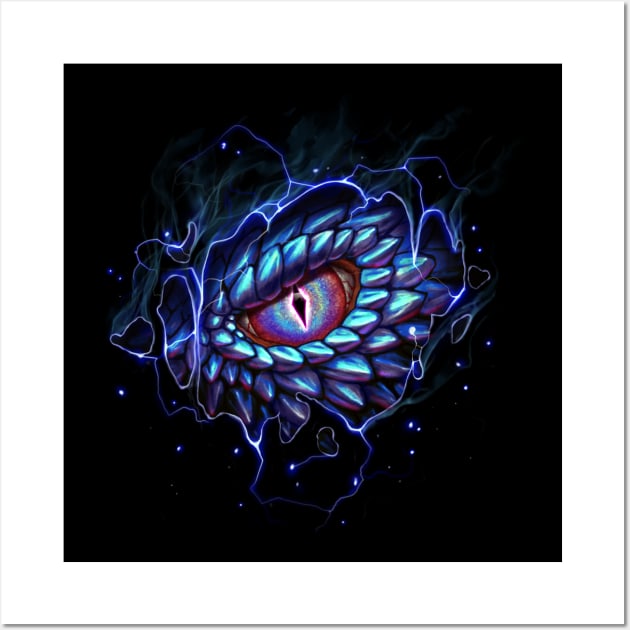 Lightning Dragon Eye Wall Art by chriskar